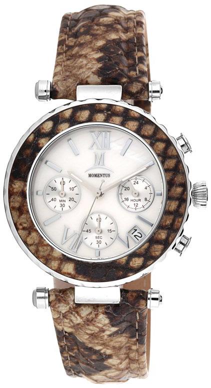 Momentus TC102S-01BS Takvimli 38 mm Kahverengi Deri Kordon Analog Kadın Kol Saati