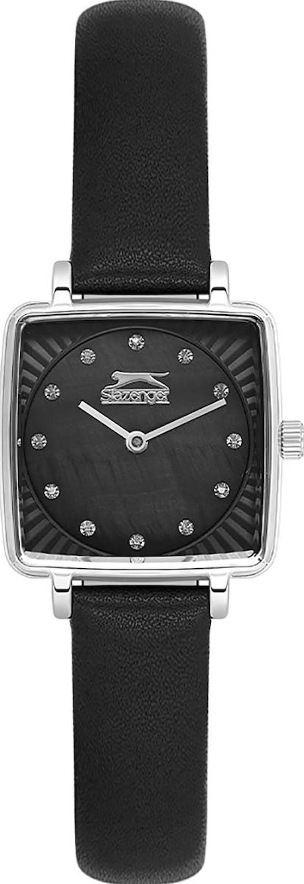 Slazenger SL.09.2256.3.01 25 mm Siyah Deri Kordon Analog Kadın Kol Saati