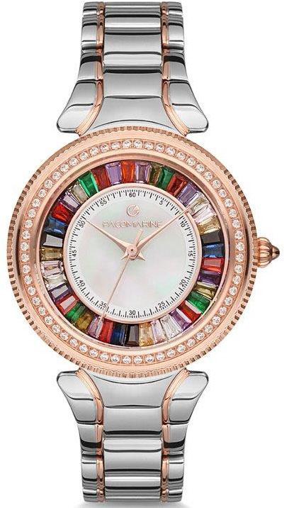 Pacomarine PM.61198.04 38 mm Gri-Rose Gold Çelik Kordon Analog Kadın Kol Saati
