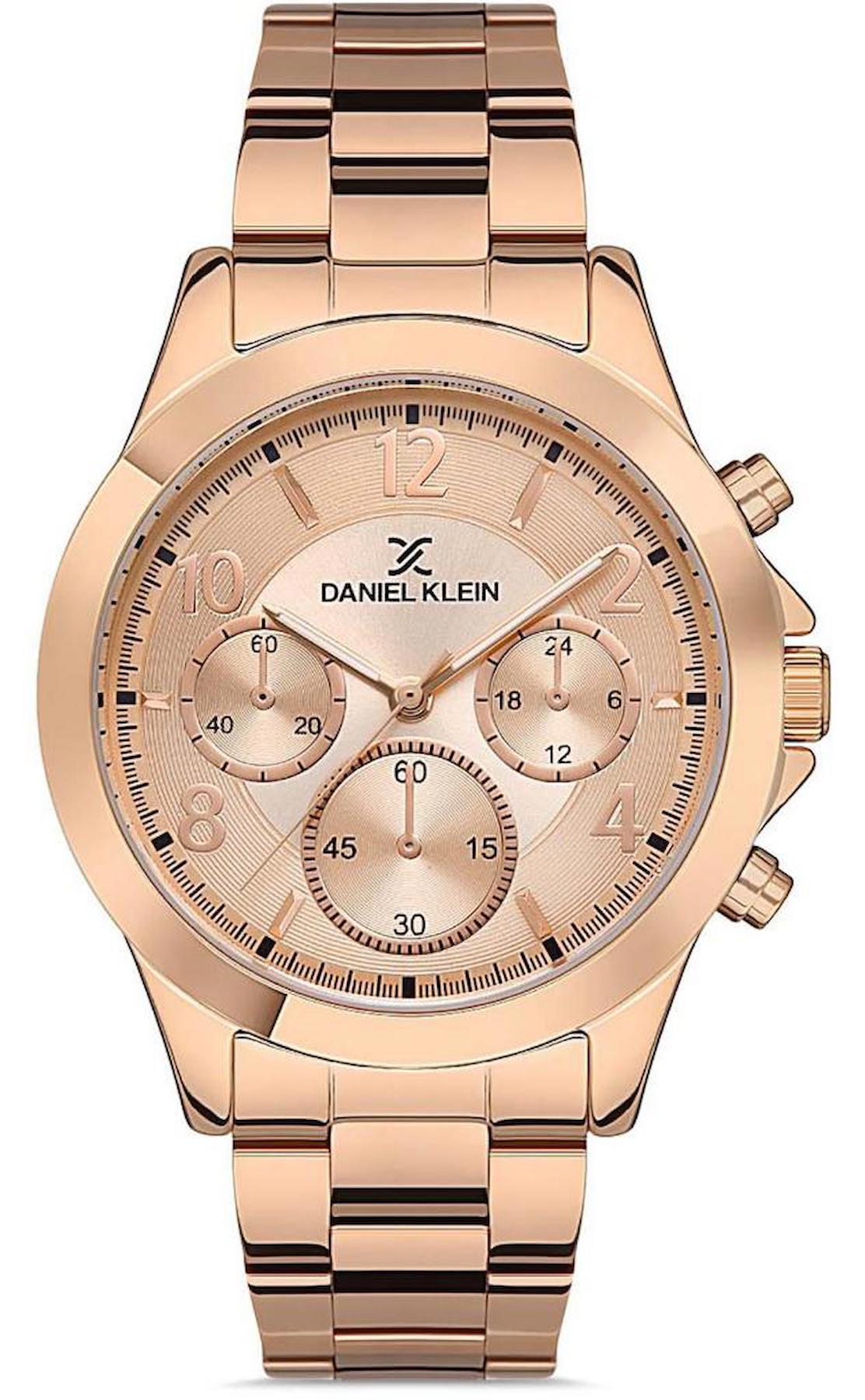 Daniel Klein DKE.1.10182.3 Takvimli 37 mm Rose Gold Metal Kordon Analog Kadın Kol Saati