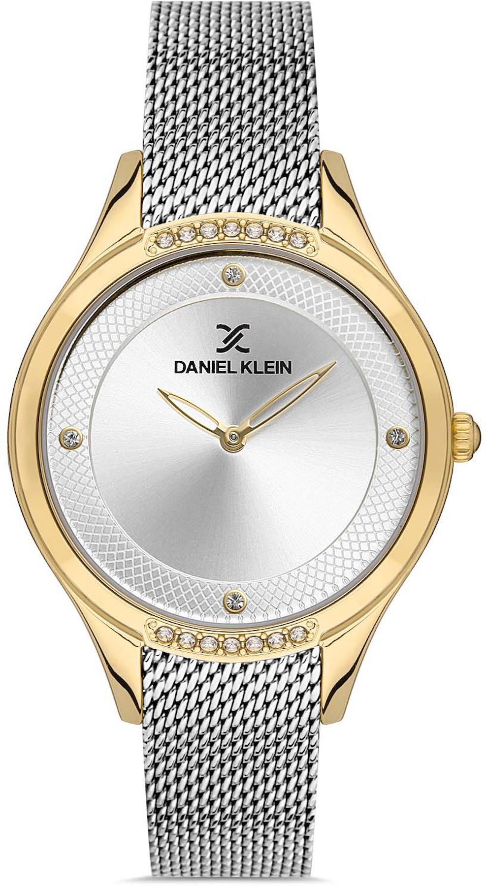 Daniel Klein DK013810D-07 34 mm Gri Hasır Kordon Analog Kadın Kol Saati