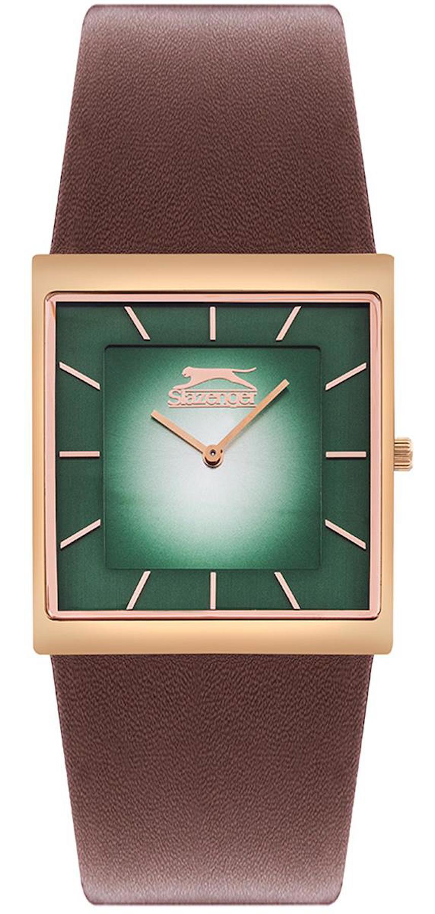 Slazenger SL.09.2210.1.04 39 mm Kahverengi Deri Kordon Analog Kadın Kol Saati