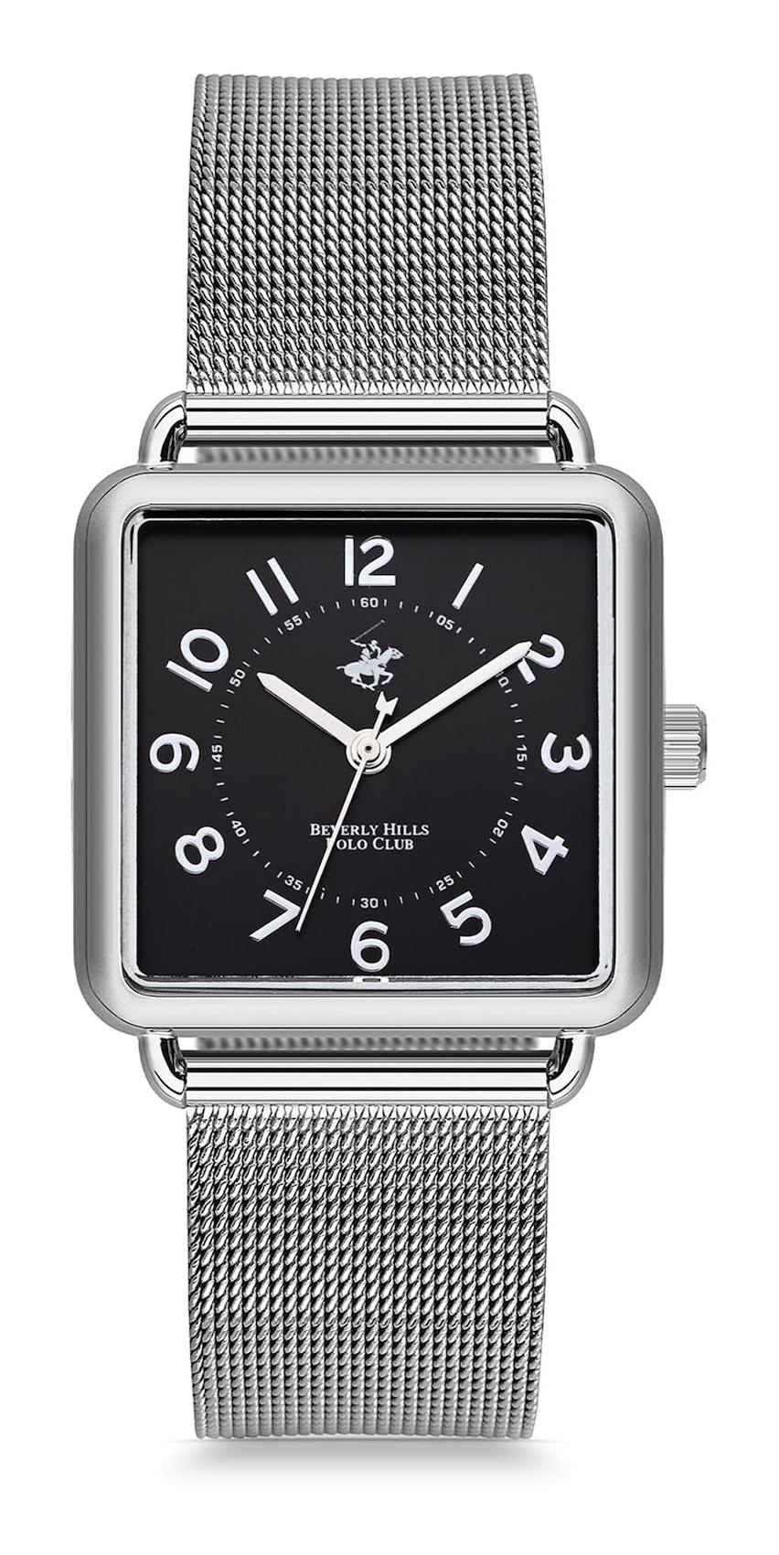 Beverly Hills Polo Club BH9670-02 35 mm Gri Metal Kordon Analog Kadın Kol Saati