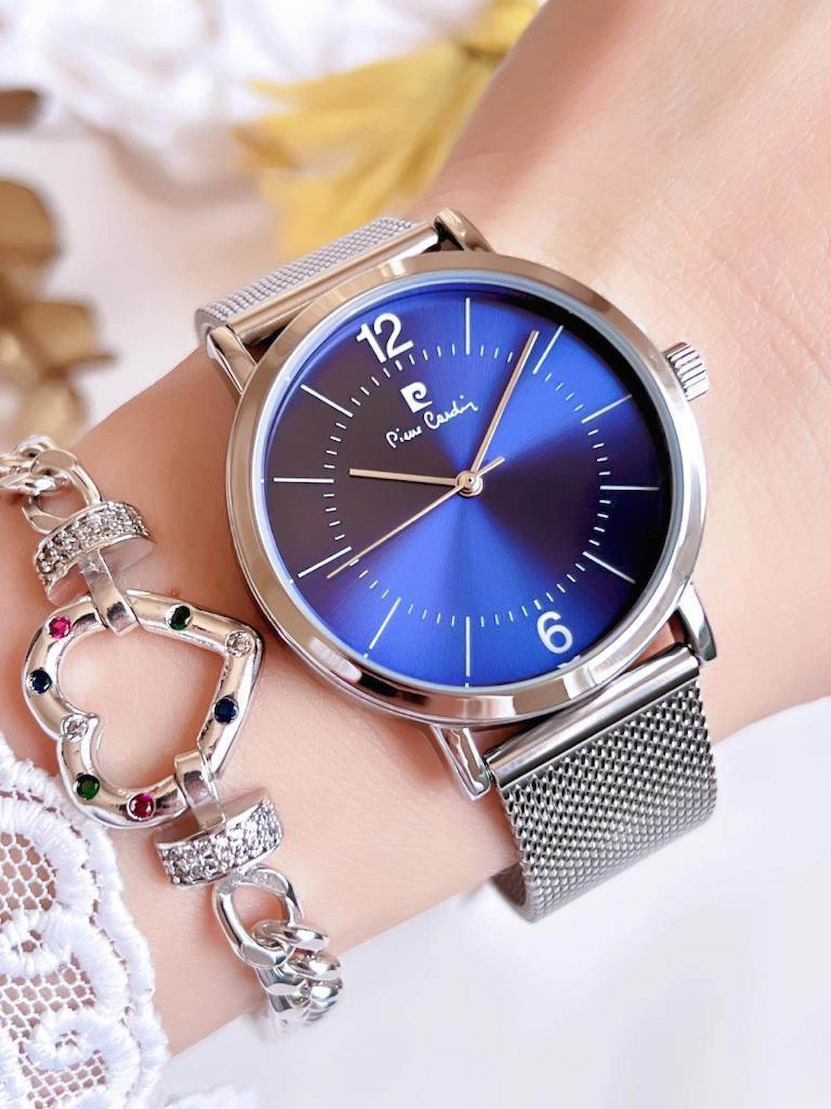 Pierre Cardin BLKT.2.625 36-40 mm Gri Çelik Kordon Analog Kadın Kol Saati