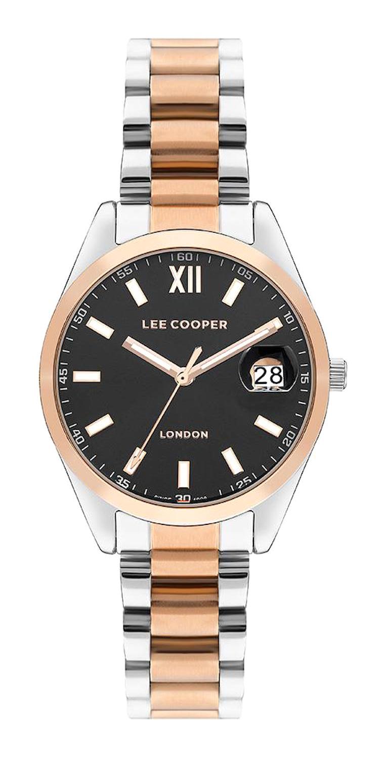 Lee Cooper LC07827.560 Takvimli 40 mm Altın-Gri Çelik Kordon Analog Kadın Kol Saati