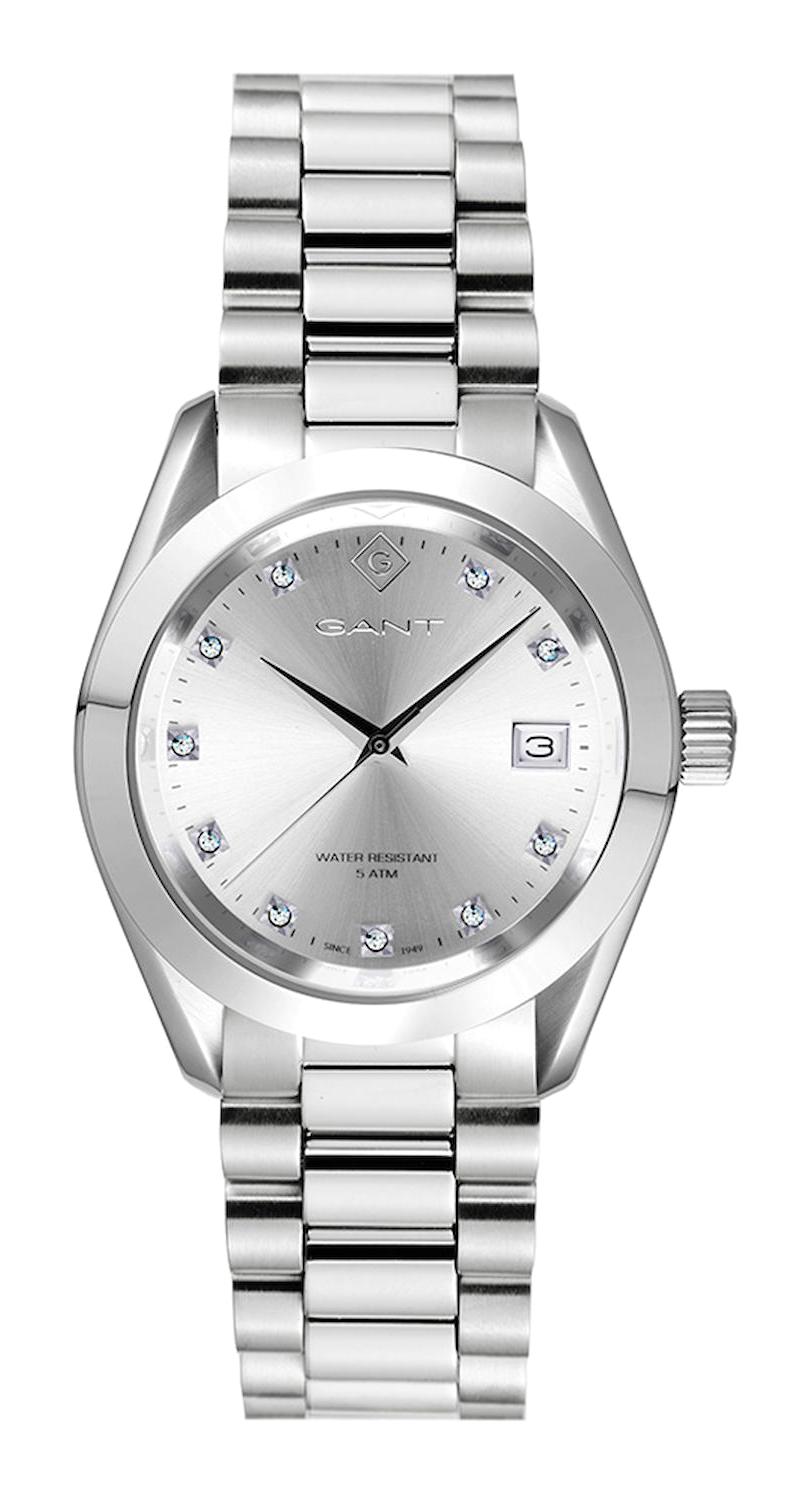 Gant G176101 Takvimli 35 mm Gri Metal Kordon Analog Kadın Kol Saati