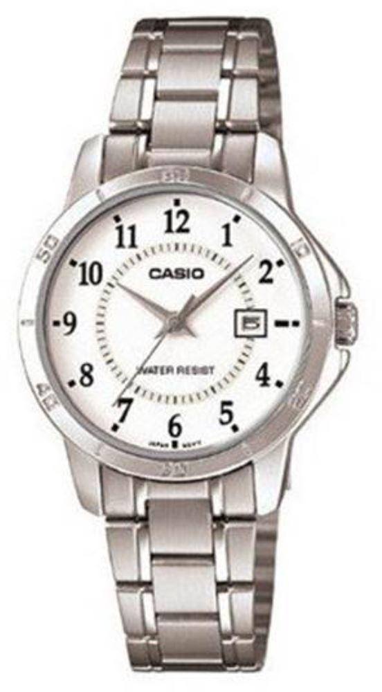 Casio LTP-V004D-7BUDF Takvimli 30 mm Gri Çelik Kordon Analog Kadın Kol Saati