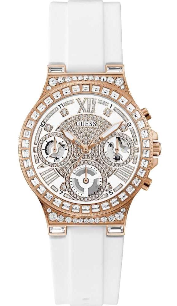 Guess GUGW0257L2 Takvimli 38 mm Beyaz Çelik Kordon Analog Kadın Kol Saati