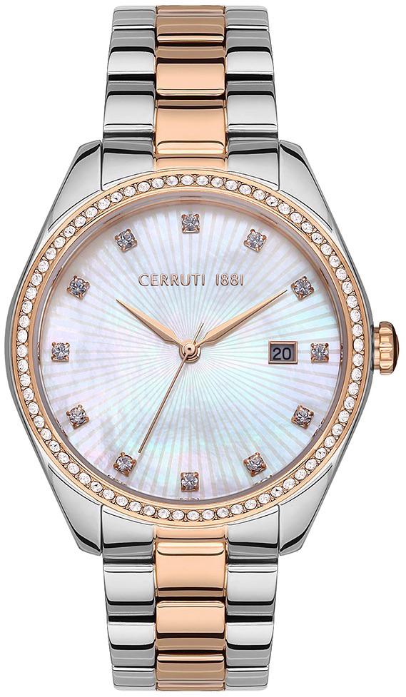 Cerruti 1881 CIWLH2229802 38 mm Gri-Rose Gold Çelik Kordon Analog Kadın Kol Saati