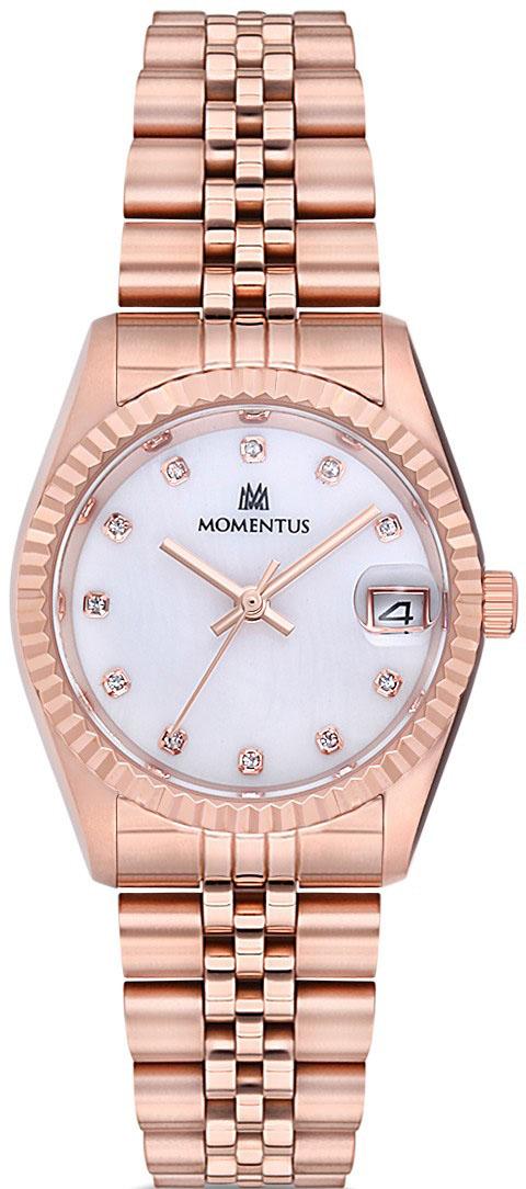 Momentus SW132R-02SR Takvimli 31 mm Rose Gold Çelik Kordon Analog Kadın Kol Saati