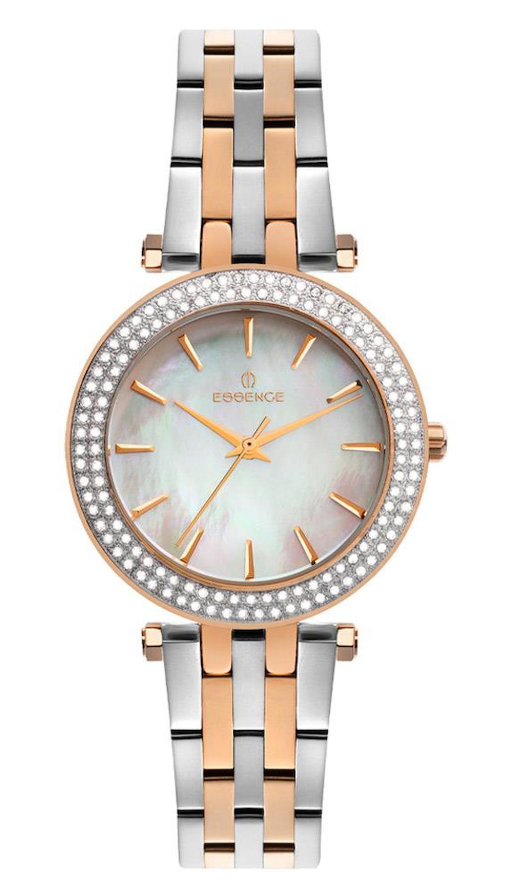 Essence ES6660FE.520 34 mm Gri-Rose Gold Çelik Kordon Analog Kadın Kol Saati