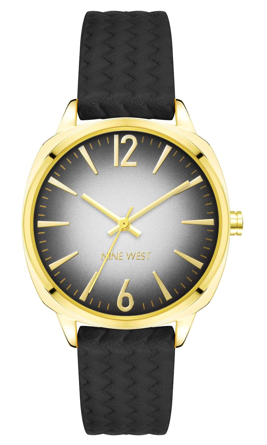 Nine West NW-2742GPBK 34 mm Siyah Deri Kordon Analog Kadın Kol Saati