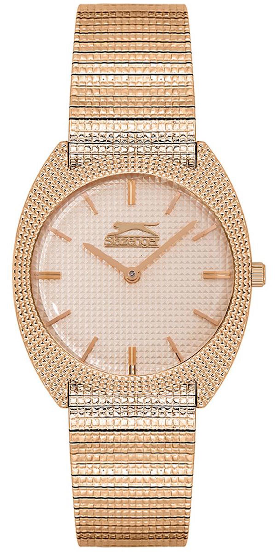 Slazenger SL.09.2261.3.02 34 mm Rose Gold Hasır Kordon Analog Kadın Kol Saati