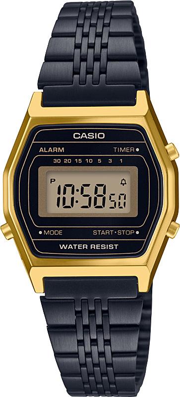 Casio LA690WGB-1DF Takvimli 26.7 mm Siyah Çelik Kordon Dijital Kadın Kol Saati
