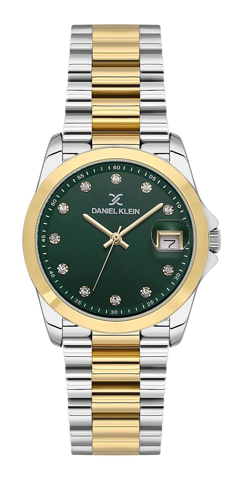 Daniel Klein DK.1.13830-7 Takvimli 32 mm Altın-Gri Metal Kordon Analog Kadın Kol Saati