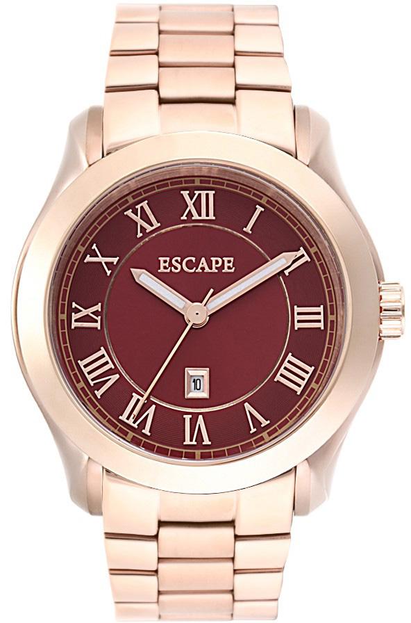 Escape EC1066-303 Takvimli 38 mm Rose Gold Çelik Kordon Analog Kadın Kol Saati