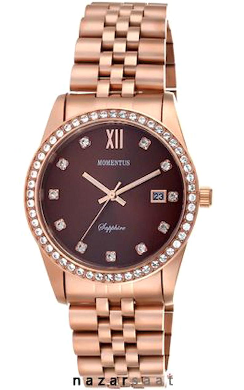 Momentus DW281R-06SR Takvimli 36 mm Rose Gold Metal Kordon Analog Kadın Kol Saati