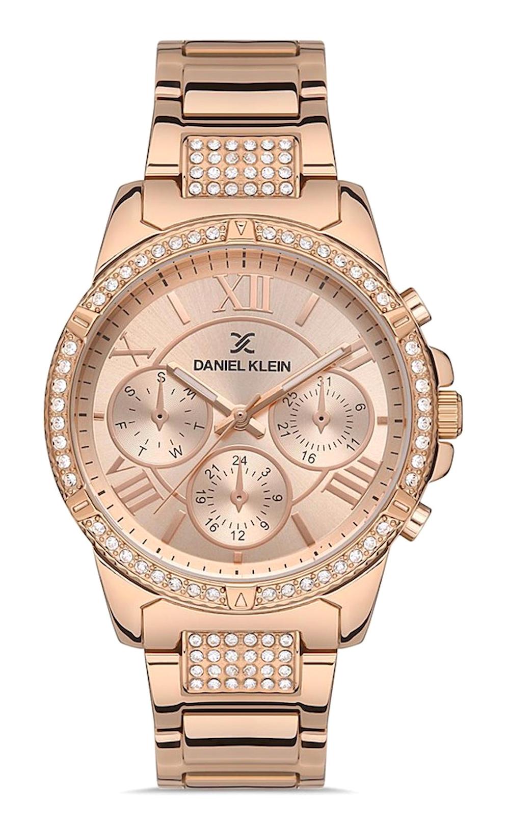Daniel Klein EDK.1.10093.3 Takvimli 40 mm Rose Gold Çelik Kordon Analog Kadın Kol Saati