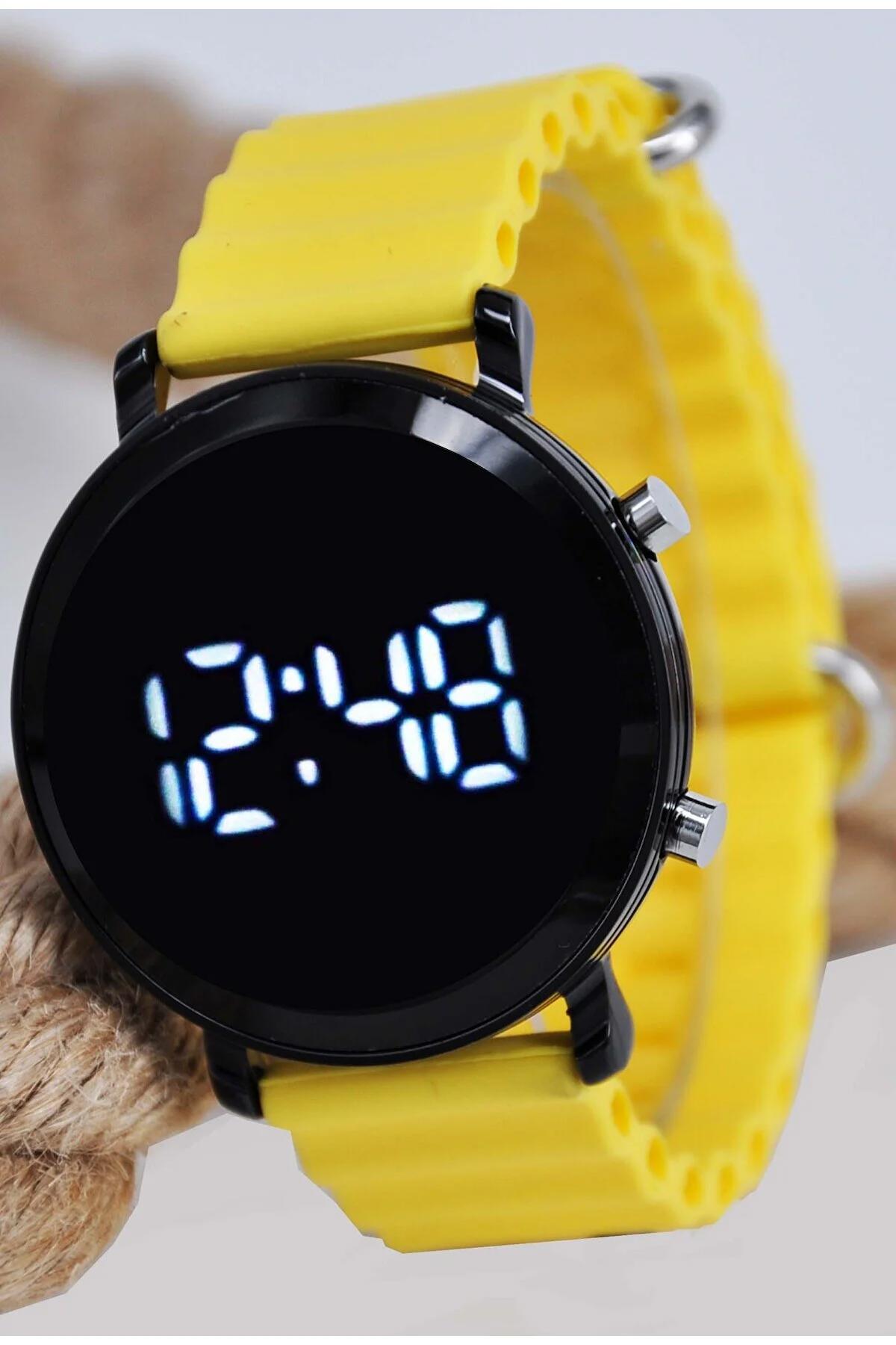 Sonsuzsaat SU-903 38 mm Sarı Silikon Kordon Dijital Unisex Kol Saati