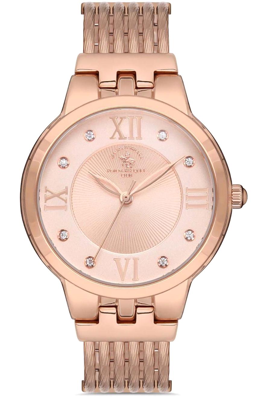 Santa Barbara Polo & Racquet Club SB.1.10135.2 34 mm Rose Gold Çelik Kordon Analog Kadın Kol Saati