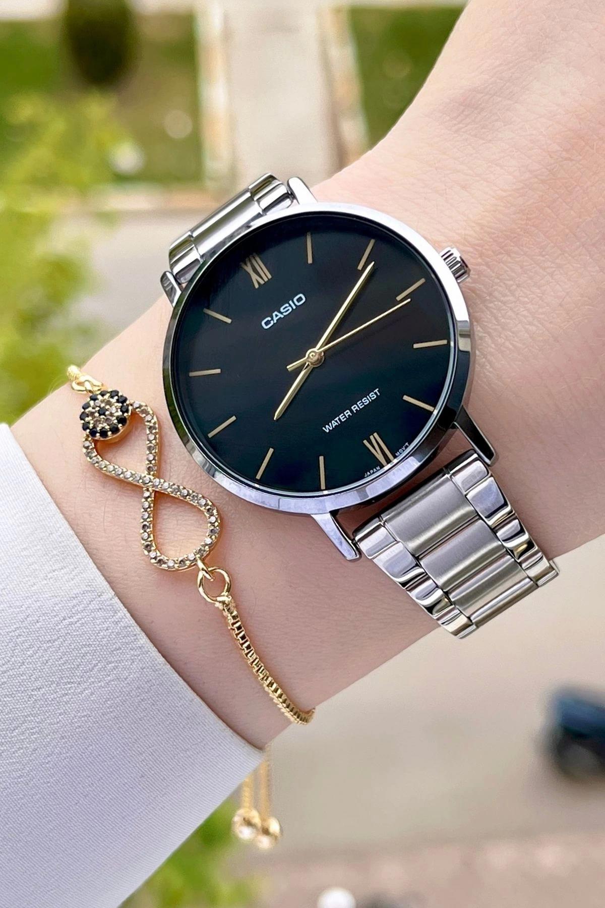 Casio CSISTE29 30 mm Siyah Çelik Kordon Analog Kadın Kol Saati