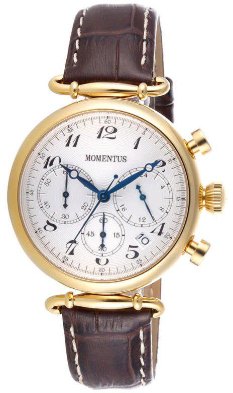 Momentus TC250G-02KG Takvimli 40 mm Kahverengi Deri Kordon Analog Kadın Kol Saati