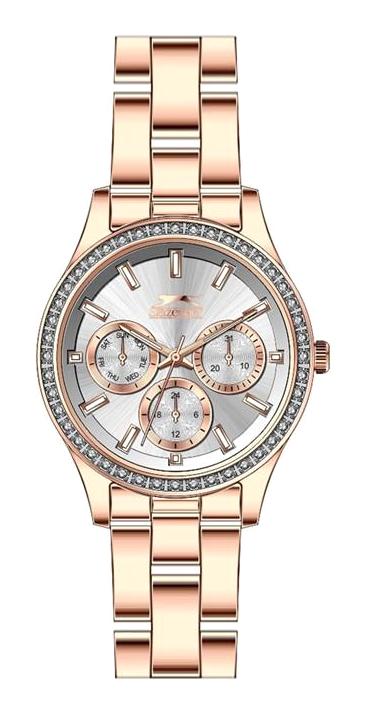 Slazenger SL.09.2069.4.04 Takvimli 34 mm Gri-Rose Gold Çelik Kordon Analog Kadın Kol Saati