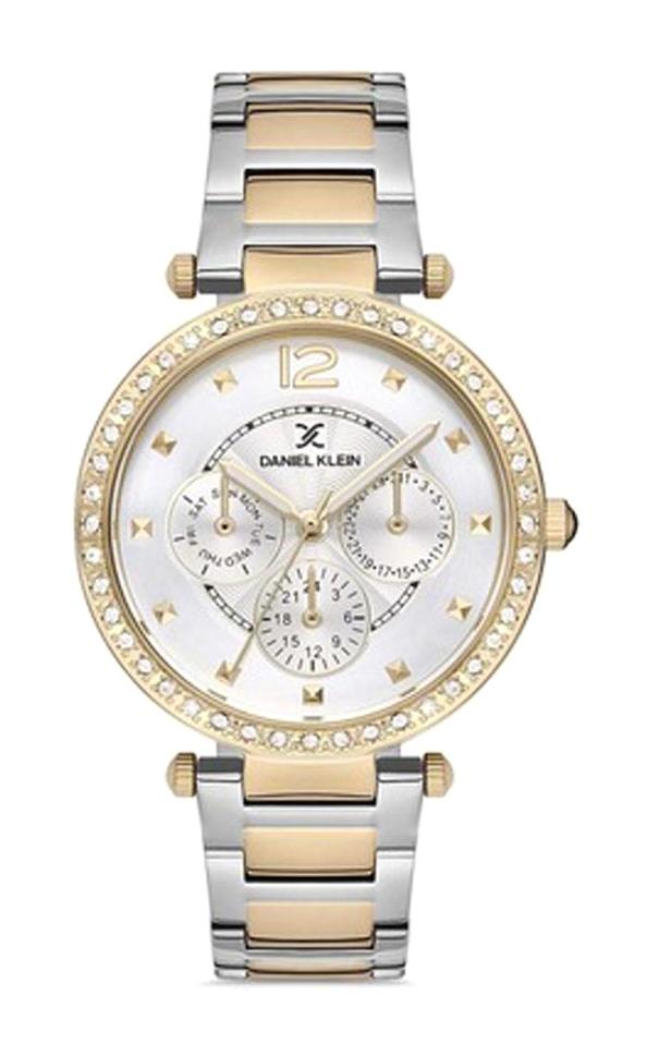 Daniel Klein DK102011471G Takvimli 35 mm Altın-Gri Çelik Kordon Analog Kadın Kol Saati