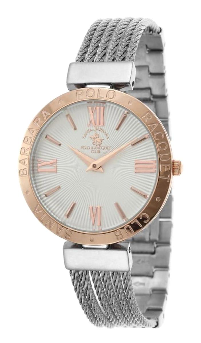 Santa Barbara Polo & Racquet Club SB.1.10019.1 34 mm Gri Metal Kordon Analog Kadın Kol Saati