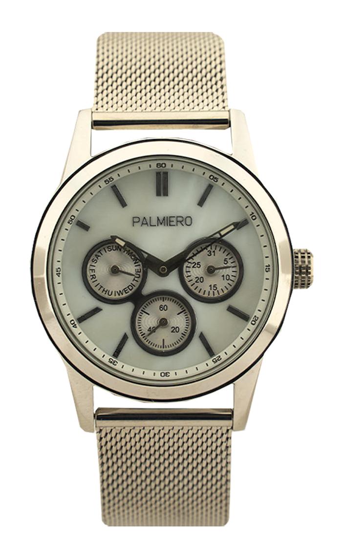Palmiero PALM 146 Takvimli Bej Çelik Kordon Analog Kadın Kol Saati
