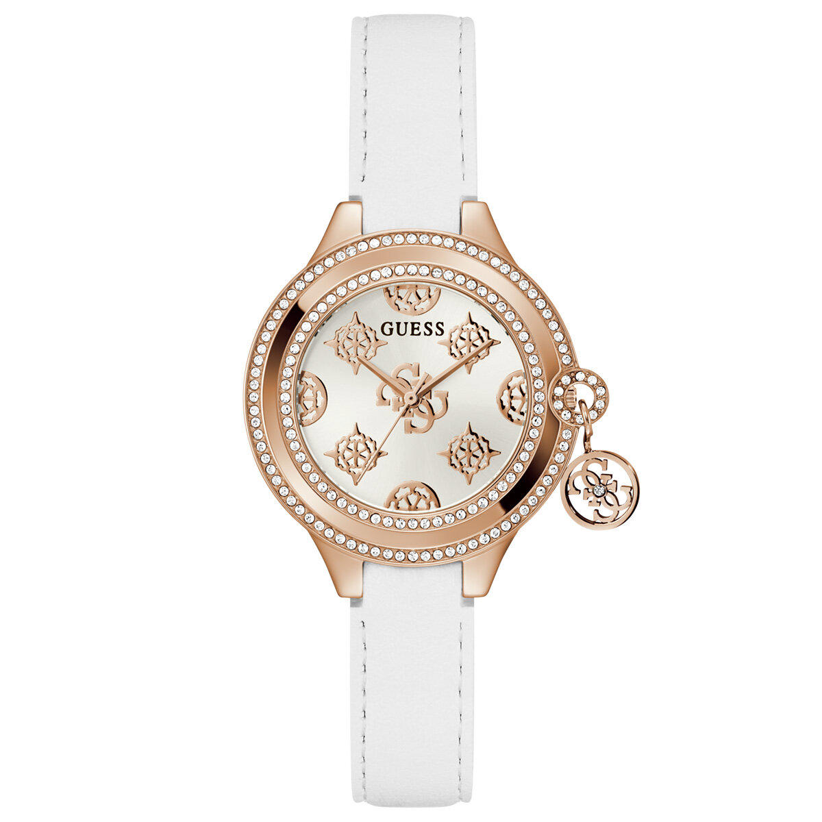 Guess GUGW0684L4 36 mm Beyaz Deri Kordon Analog Kadın Kol Saati