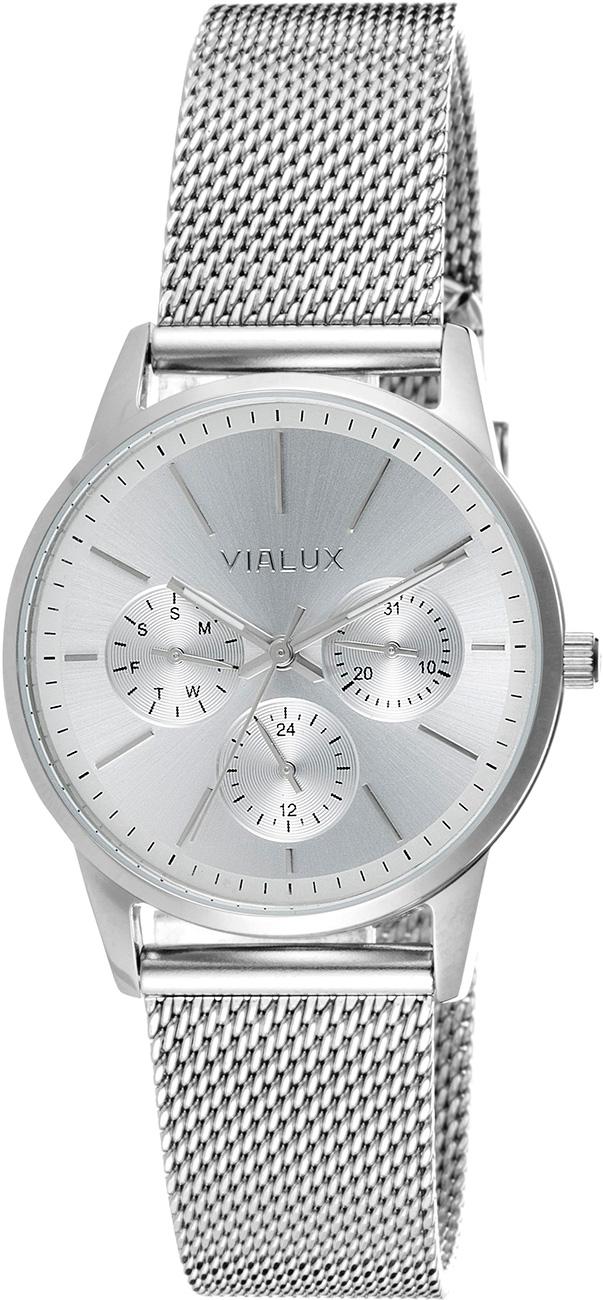Vialux LY524S-02SS 34 mm Gri Çelik Kordon Analog Kadın Kol Saati