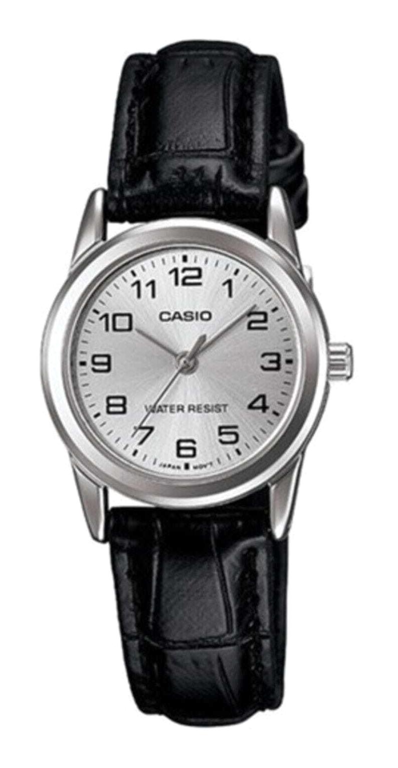 Casio LTP-V001L-7BUDF 25 mm Siyah Deri Kordon Analog Kadın Kol Saati