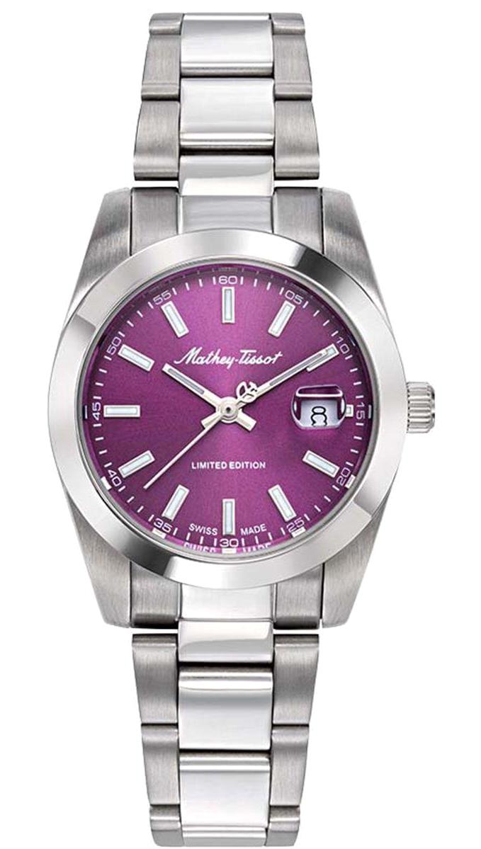Mathey-Tissot D451PU Takvimli 36 mm Gri Çelik Kordon Analog Kadın Kol Saati