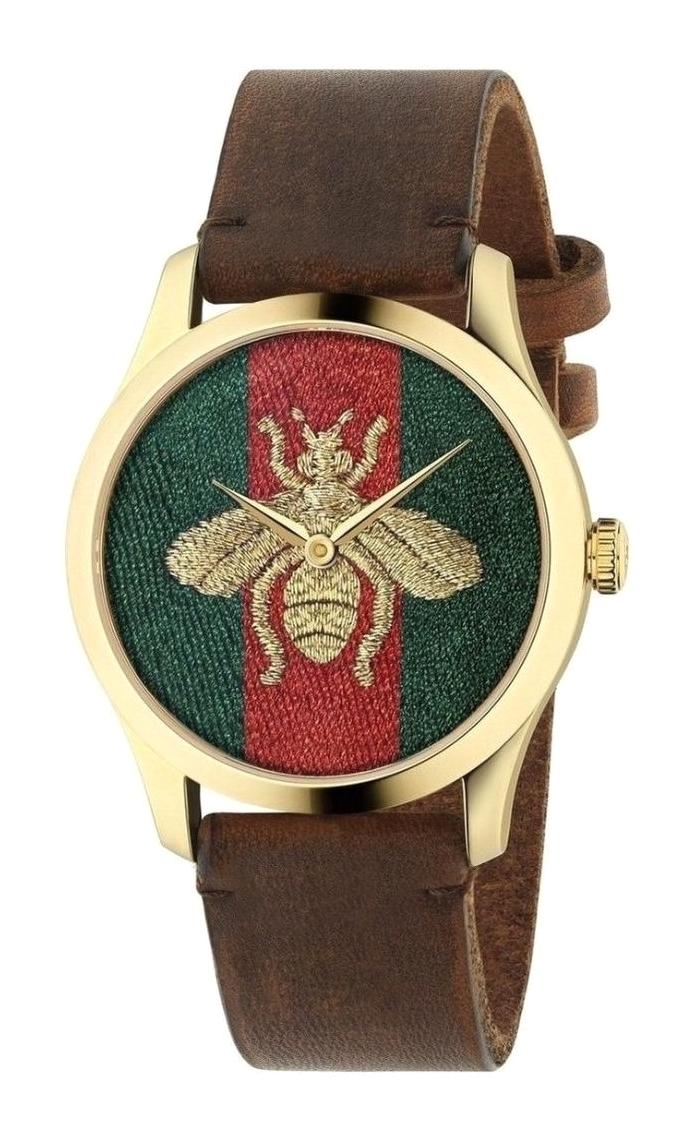 Gucci YA126451A 38 mm Çok Renkli Deri Kordon Analog Kadın Kol Saati