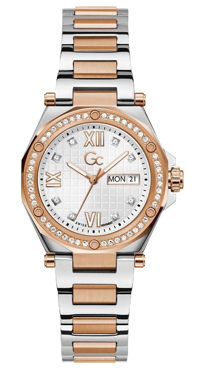 Guess GCZ20002L1MF Takvimli 34 mm Gri-Rose Gold Çelik Kordon Analog Kadın Kol Saati