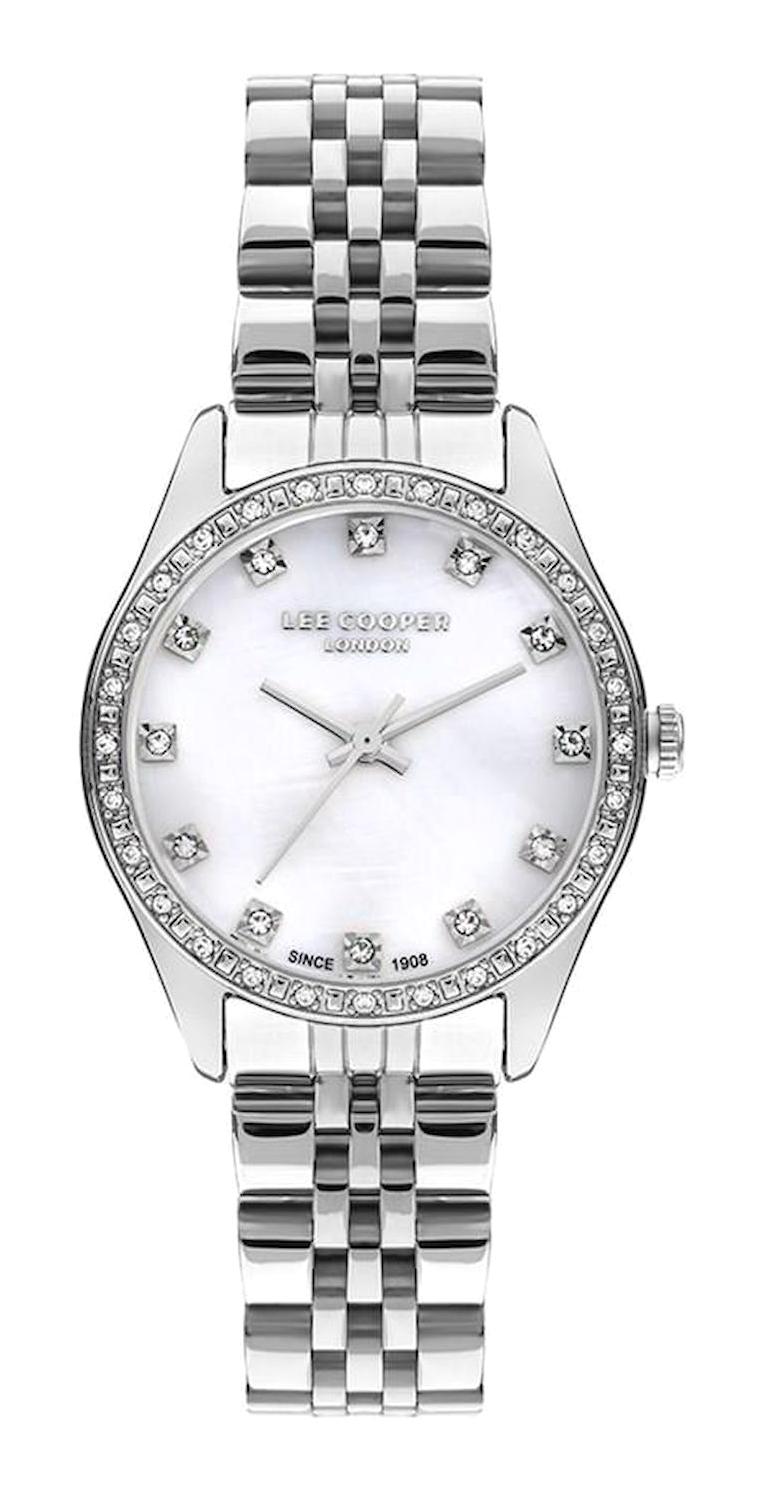 Lee Cooper LC07818.320 40 mm Gri Çelik Kordon Analog Kadın Kol Saati