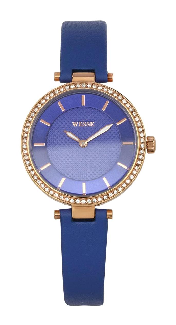 Wesse WWL100906 32 mm Lacivert Deri Kordon Analog Kadın Kol Saati