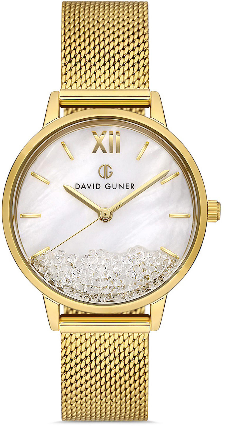 David Guner DG-8428LC-B1 33 mm Altın Çelik Kordon Analog Kadın Kol Saati