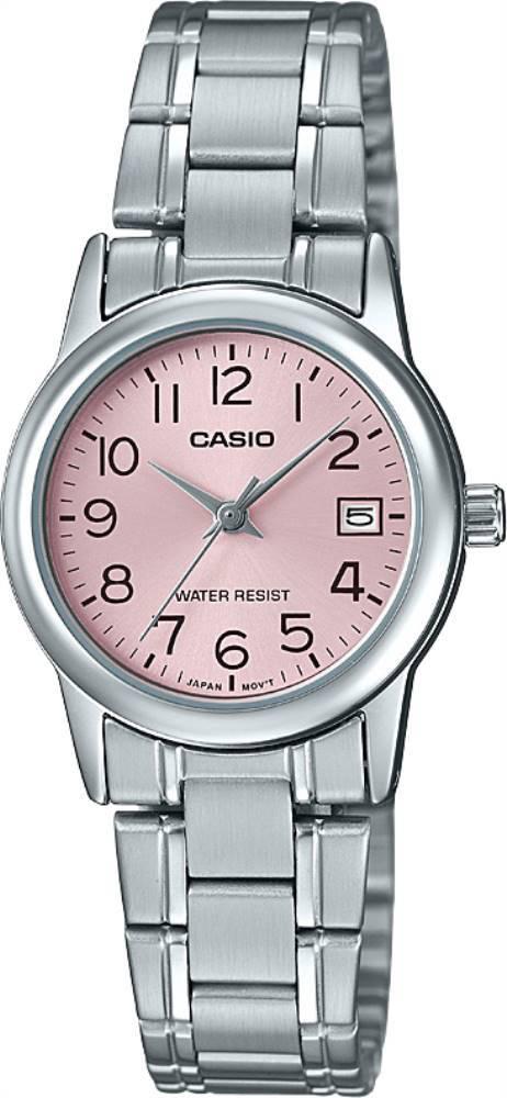 Casio LTP-V002D-4BUDF Takvimli 25 mm Gri Çelik Kordon Analog Kadın Kol Saati