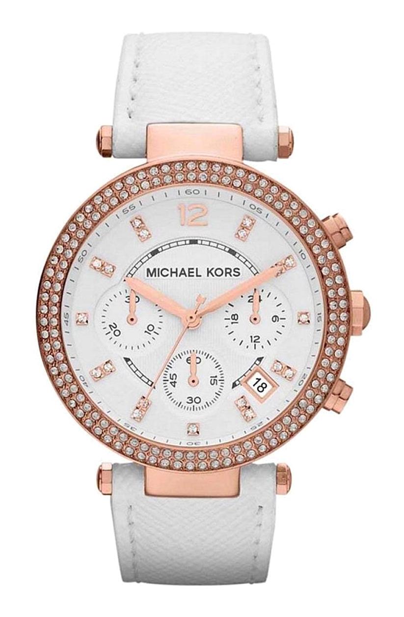 Michael Kors MK2281 Takvimli 39 mm Beyaz Deri Kordon Analog Kadın Kol Saati