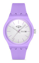 Aqua Di Polo APWR031808 35 mm Mor Silikon Kordon Analog Kadın Kol Saati