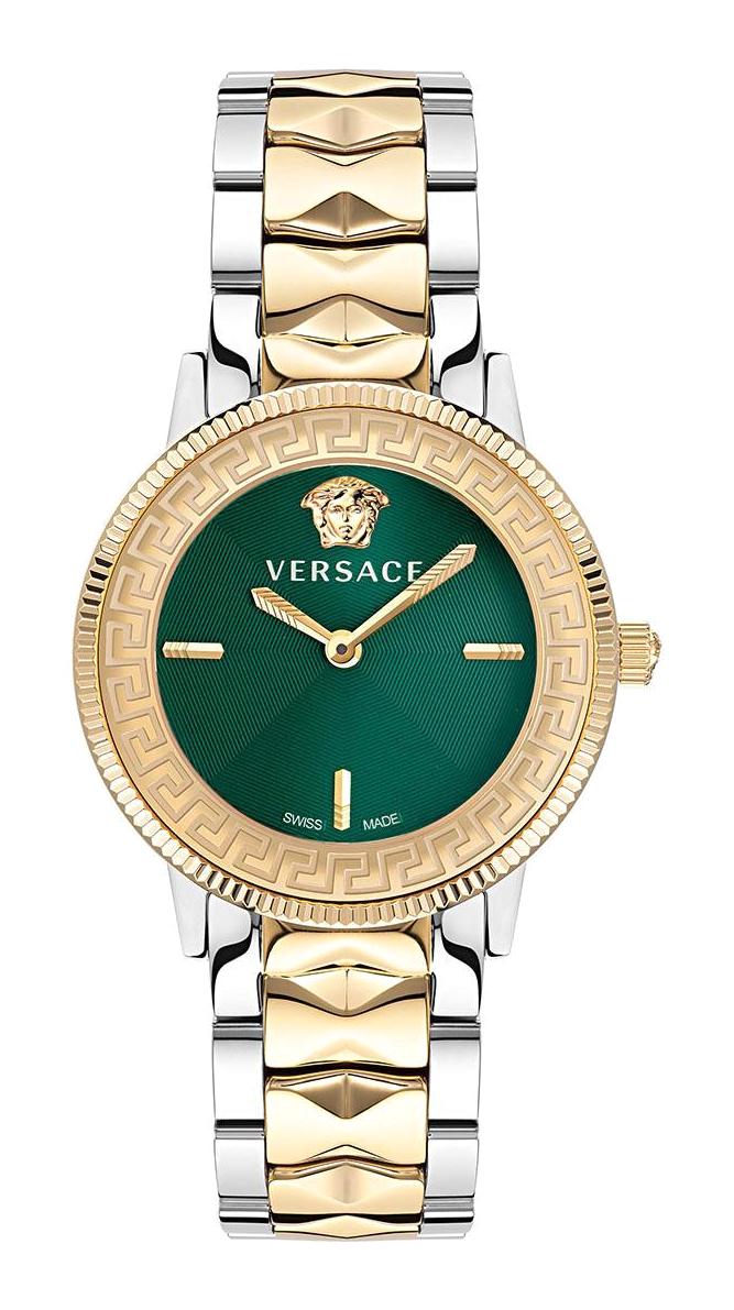 Versace VRSCVE2P00522 36 mm Altın-Gri Çelik Kordon Analog Kadın Kol Saati
