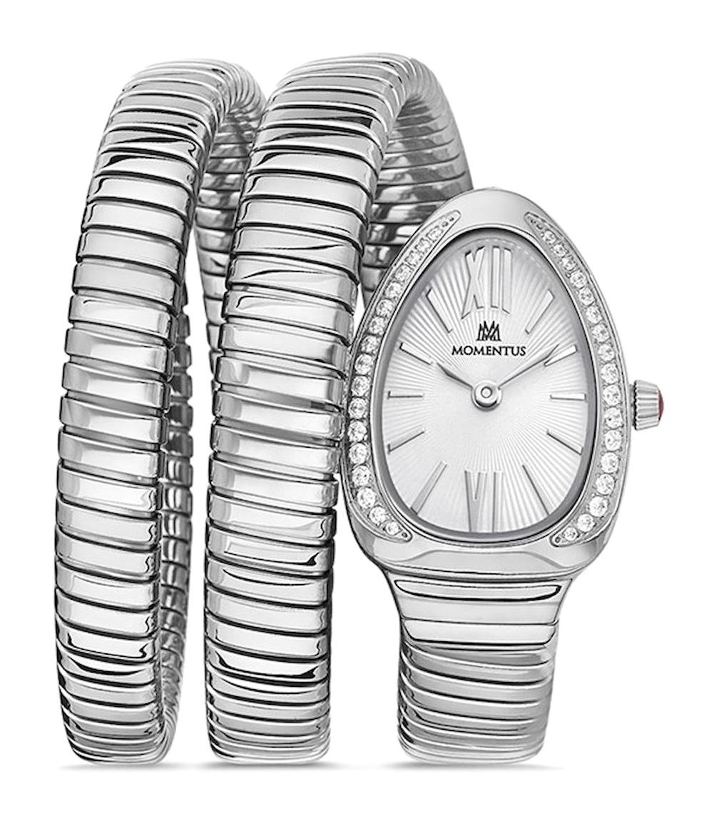 Momentus SS256S-02SS 26 mm Gri Çelik-Sarmal Kordon Analog Kadın Kol Saati