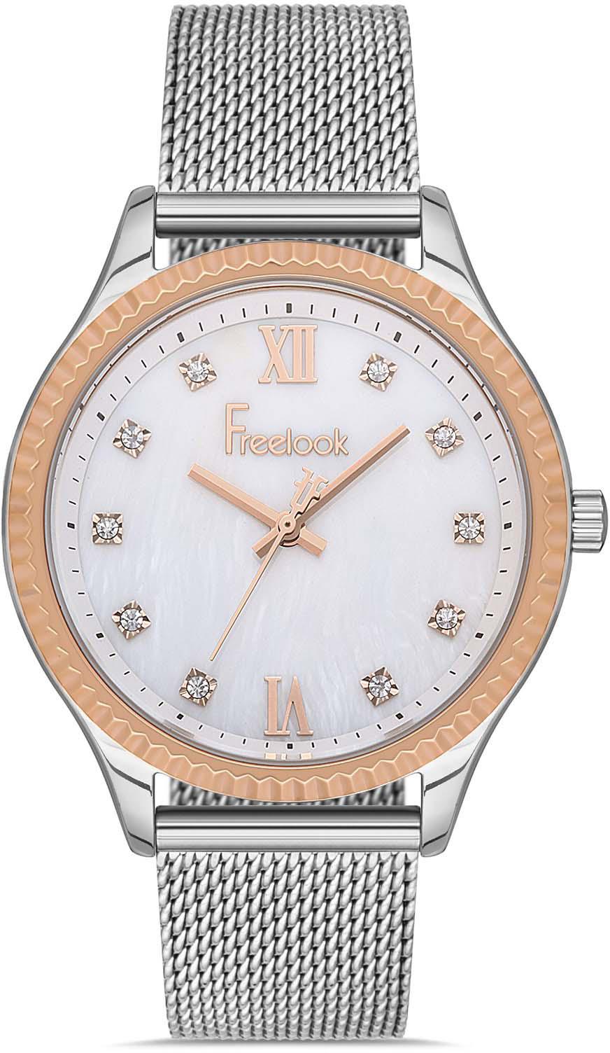 Freelook FL.1.10345.4 38 mm Gri Çelik Kordon Analog Kadın Kol Saati