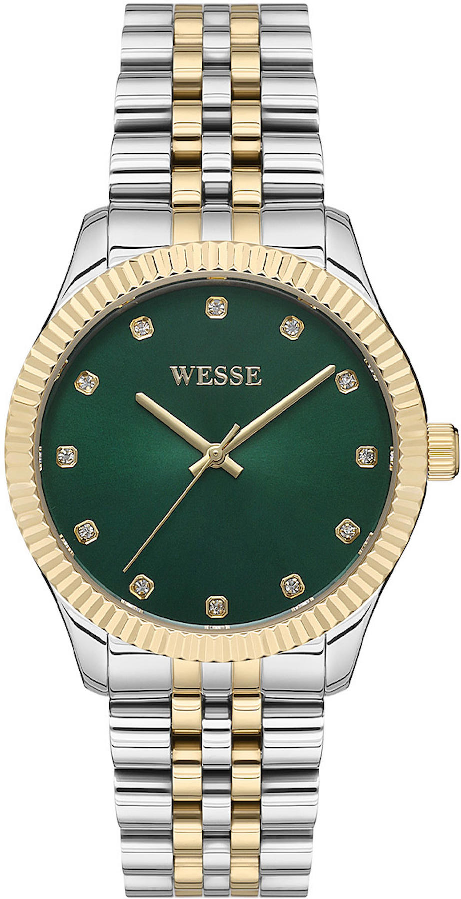 Wesse WWL108807 36 mm Altın-Gri Çelik Kordon Analog Kadın Kol Saati