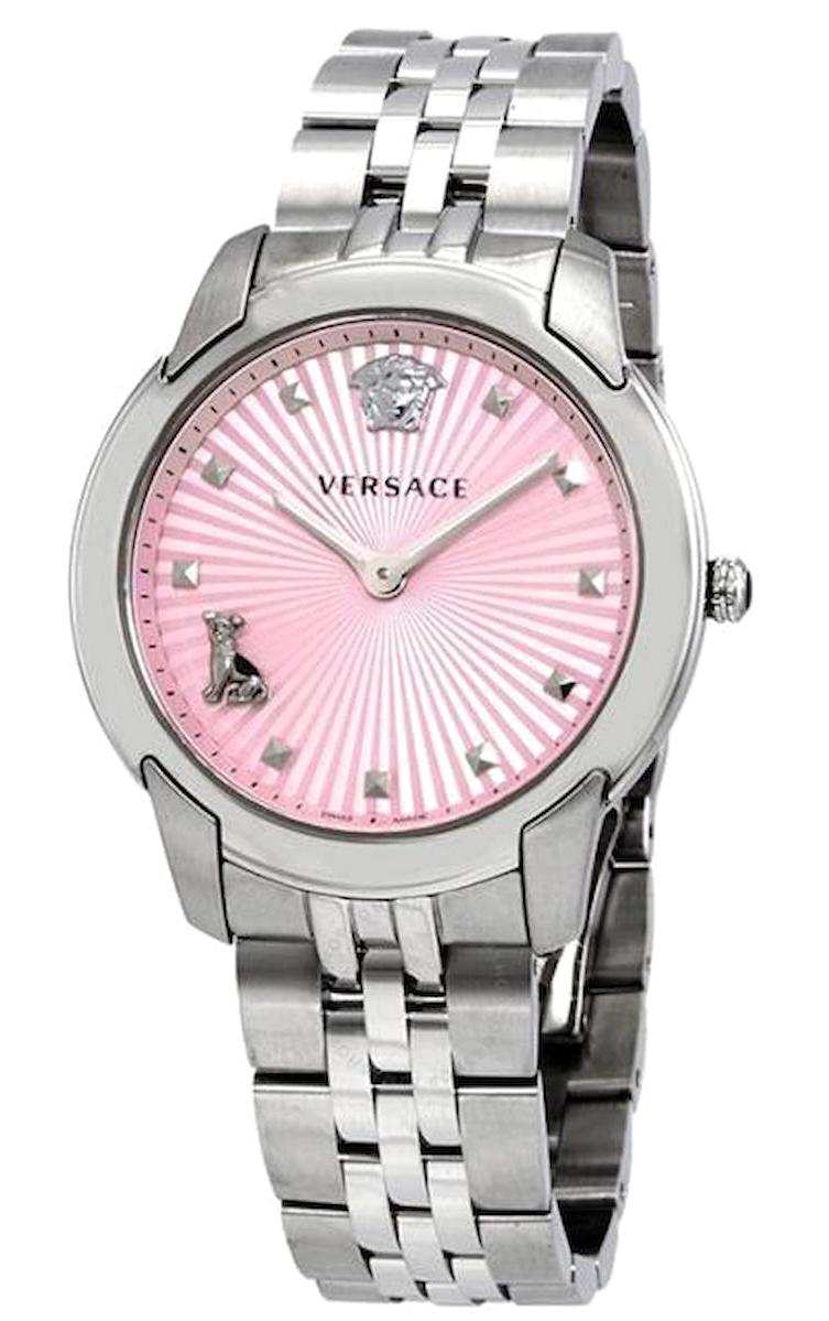 Versace VRSCVELR00419 36 mm Gri Çelik Kordon Analog Kadın Kol Saati