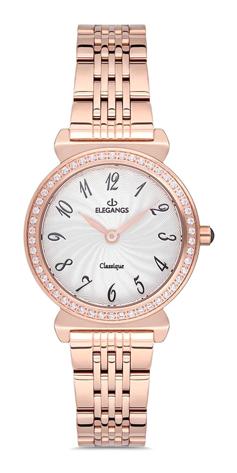 Elegangs EL2440.3 30 mm Rose Gold Çelik Kordon Analog Kadın Kol Saati