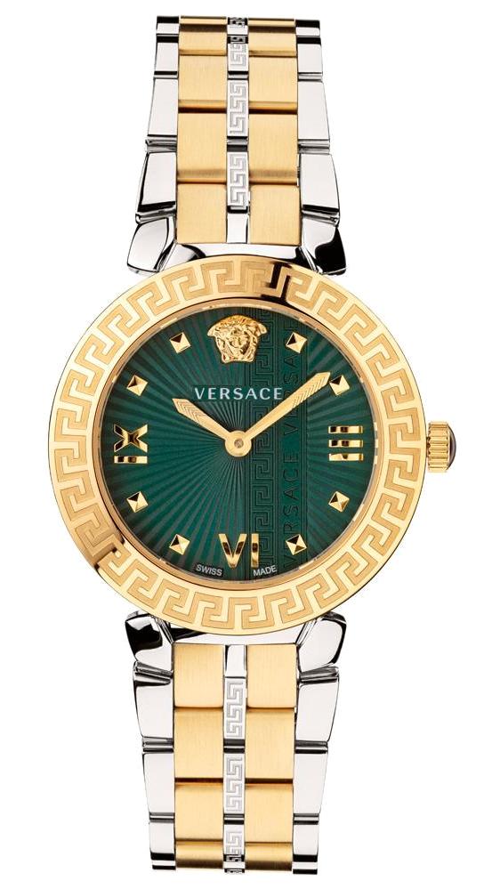 Versace VRSCVEZ600321 36 mm Altın-Gri Çelik Kordon Analog Kadın Kol Saati