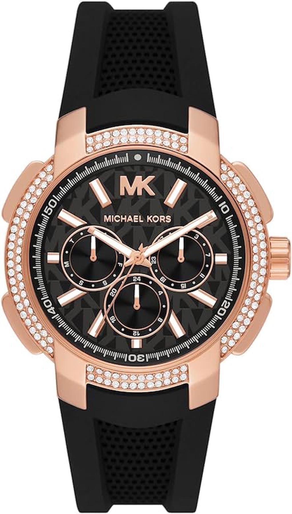 Michael Kors MK7245 Takvimli 42 mm Siyah Silikon Kordon Analog Kadın Kol Saati